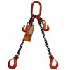 Hsi Two Leg Chain Slng, Adjstbl Type A, 3/8 in dia, 6ft L, Oblong Link to Slng Hook, 15,200lb Lmt 10ADOS3/8A-06